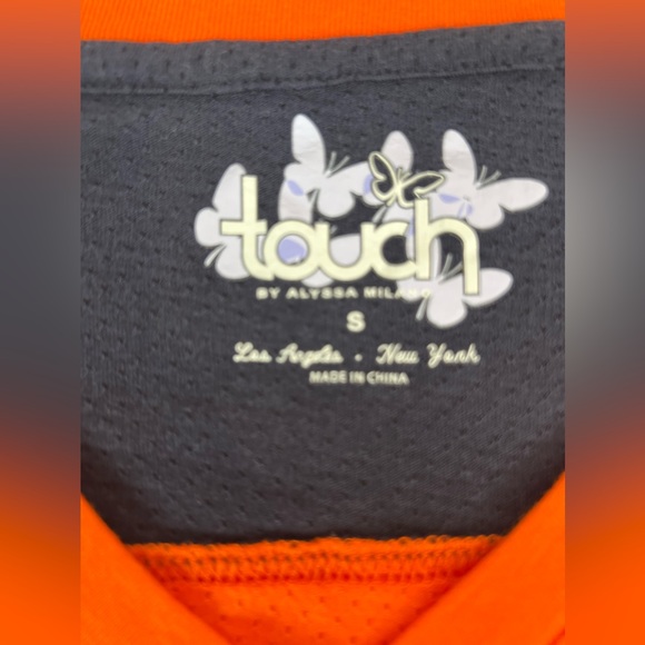 Touch by Alyssa Mulino Bears Top Size Small Orange / Blue NWT - Picture 4 of 11